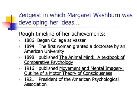 PPT - Margaret Floy Washburn Women in Psychology… PowerPoint Presentation - ID:1017831