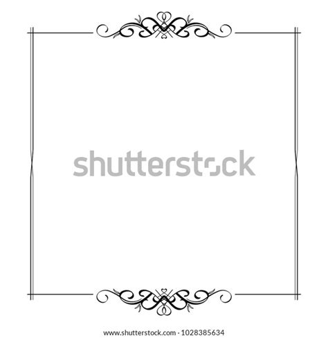 Calligraphic Border Divider Frame Design Element Stock Vector (Royalty Free) 1028385634 ...