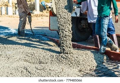 Builder Worker Truck Mounted Concrete Cement Stock Photo 779485066 ...