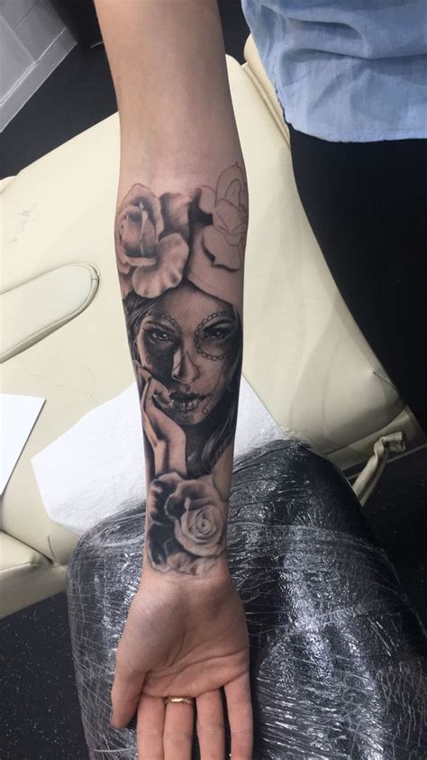 Day of the dead lady tattoo - Dan Ball tattoo | Sleeve tattoos for women, Tattoos for guys ...