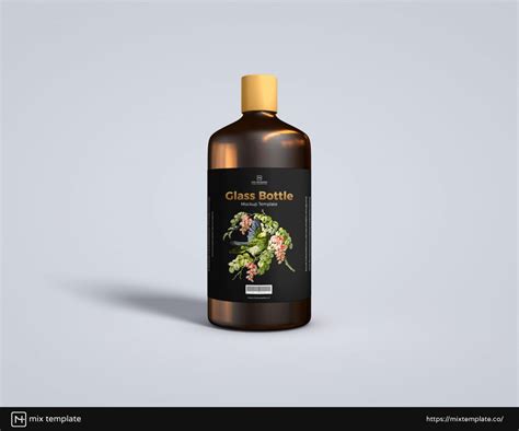 Free Glass Bottle Mockup Template - Mix Template | The best free ...