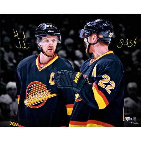 Autographed Vancouver Canucks Daniel Sedin and Henrik Sedin Fanatics ...