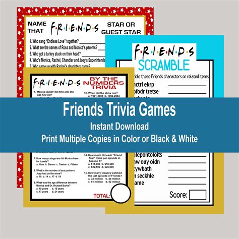 Friends TV Show Trivia, Friends Quiz, Friends Birthday Party, Friends ...