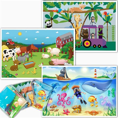 Amazon.com: HomeWorthy Disposable Placemats for Baby - Cute Animal Toddler Placemat That Sticks ...