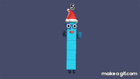 Five from Numberblocks on Make a GIF