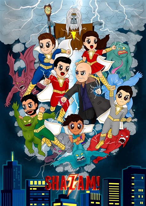 SHAZAM FAMILY VS DR. SIVANA & SEVEN DEADLY SINS By Koushiro | Shazam, Cartoon network art ...