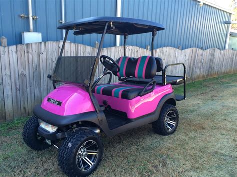 Pink Club Car Precedent Golf Cart - Custom Golf Carts Columbia | Sales, Services & Parts