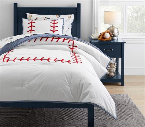 Baseball Stitch Comforter & Shams | Pottery Barn Kids