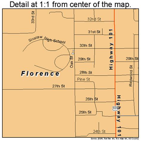 Florence Oregon Street Map 4126050