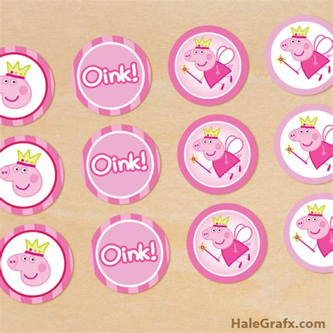 FREE Printable Peppa Pig Cupcake Toppers