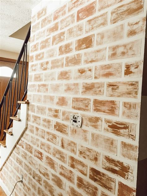 Diy Faux Brick Interior Wall Panels Dirty White Simple