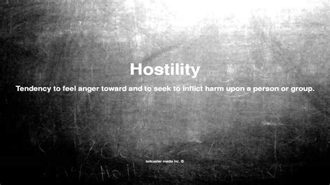 Medical vocabulary: What does Hostility mean - YouTube