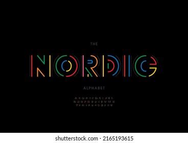 Vector Stylized Nordic Alphabet Font Stock Vector (Royalty Free ...