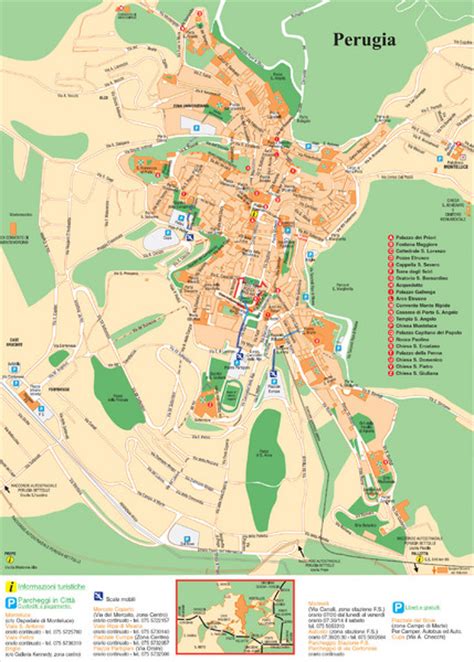 Perugia Tourist Map - Perugia Italy • mappery