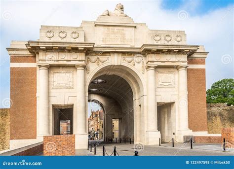 View at the Menin Gate Memorial in Ypres - Belgium Editorial Stock Photo - Image of ypres ...