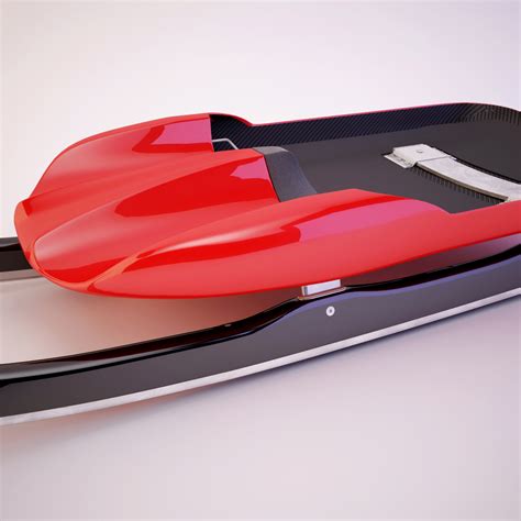 olympic luge sled 3d model