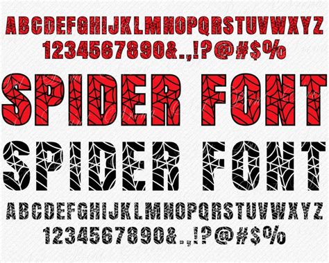 Spider Font SVG and clipart files Spider web letters SVG | Etsy