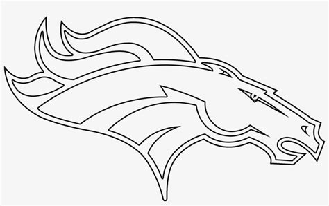 Denver Broncos Logo Coloring Page - Denver Broncos Transparent PNG ...