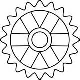 Gears Coloring Sketch Page sketch template