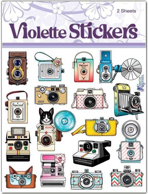 Retro Camera Stickers 2 Sheets - Etsy | Retro camera, Sticker store ...