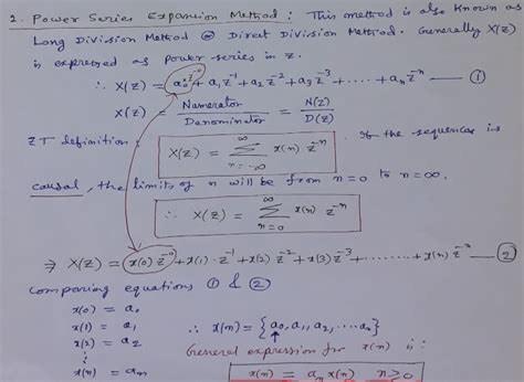 Inverse z Transform | Power Series Expansion Method - EngineersTutor