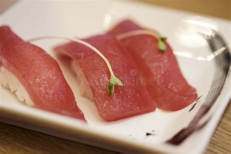 Japanese Cuisine Tuna Sushi Stock Photo - Image of dish, asian: 114893394