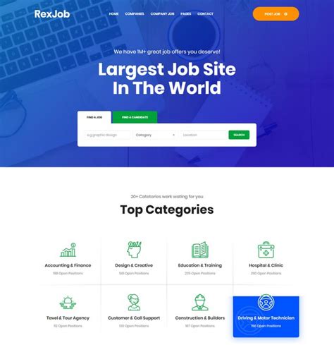 25+ Best Job Portal HTML5 Website Templates 2019 - Templatefor