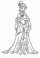 Disney Princess Tiana Coloring Pages Xyzcoloring sketch template
