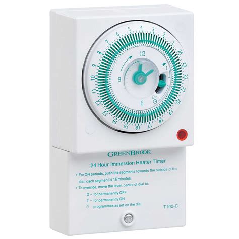 Immersion Water Heater Timer Controller Time Switch Greenbrook T102-C 16A 230V | eBay