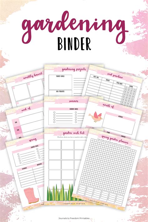 Printable Gardening Binder | Free garden planner, Garden journal template, Gardening journal ...