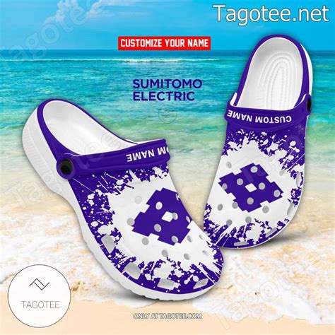 Sumitomo Electric Industries Logo Crocs Clogs - BiShop - Tagotee