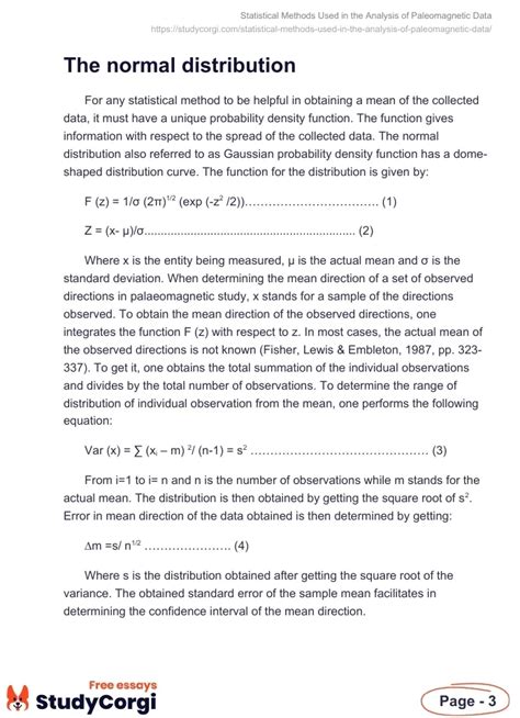 Statistical Methods Used in the Analysis of Paleomagnetic Data | Free Essay Example