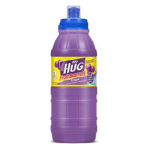 Big Hug Fruit Barrels Sports Cap Grape Fruit Flavored Drink, 16 Fluid Ounce -- 24 per case ...