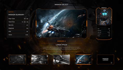 Game menu redesign :: Behance