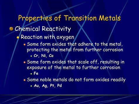 Properties Of Transition Metals / Minus2909: I Could Lose Myself In Dishonesty / 1 studying the ...