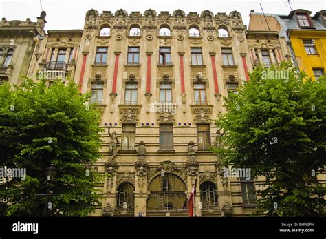 Art Nouveau architecture in Riga, Latvia Stock Photo - Alamy