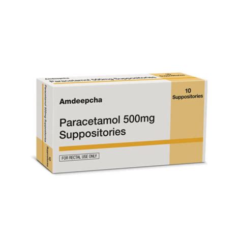 Paracetamol Suppositories 500mg- 10 - Caplet Pharmacy