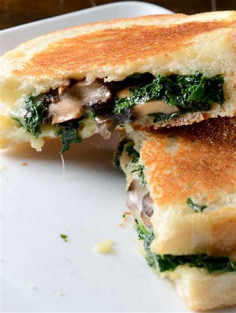 Robiola, Roasted Garlic and Kale Grilled Cheese - Life's Ambrosia