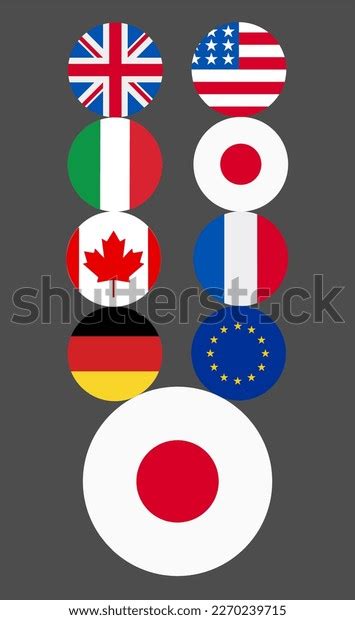 G7 Countries Round Flag Icons Stock Vector (Royalty Free) 2270239715 ...