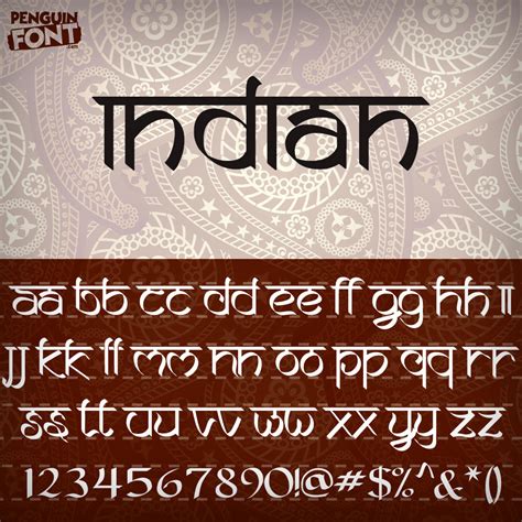 Penguin Indian Font - Etsy