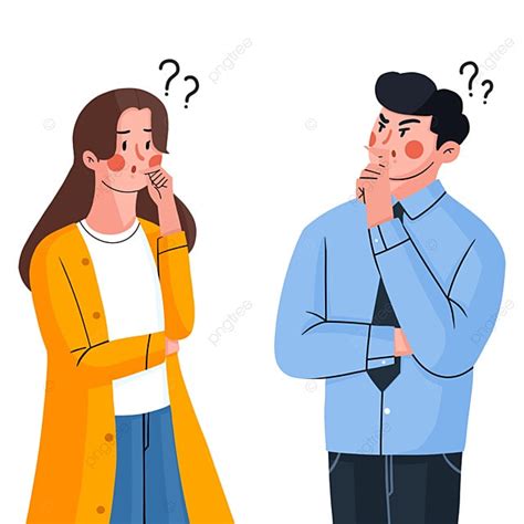 Confused Expression Clipart Vector, Two People Confused Expression ...