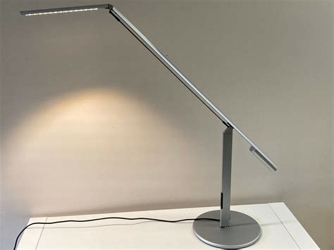 Pair of Koncept Equo LED Office Desk Lamp Silver Adjustable Designer Lights | eBay
