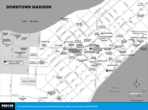 Downtown Madison Wisconsin Map