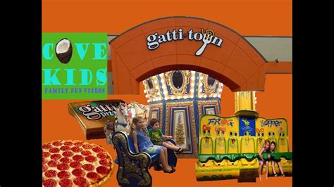 Gatti Town! Pizza, Games, and Rides! The Cove Kids family fun videos. - YouTube