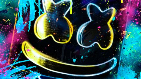 1600x900 Neon Marshmello 1600x900 Resolution HD 4k Wallpapers, Images, Backgrounds, Photos and ...