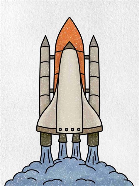 Draw Space Shuttle - HelloArtsy