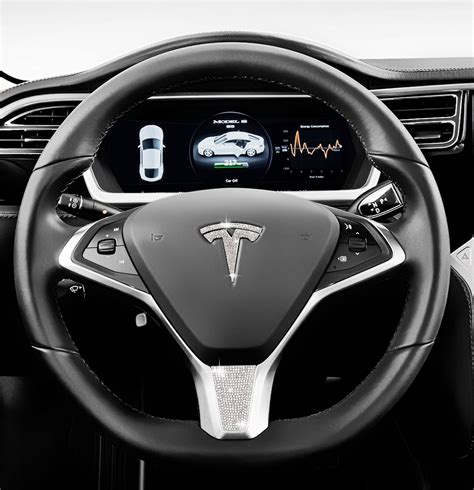 Tesla Model S Accessory Logo Bling Steering Wheel Crystal Car - Etsy