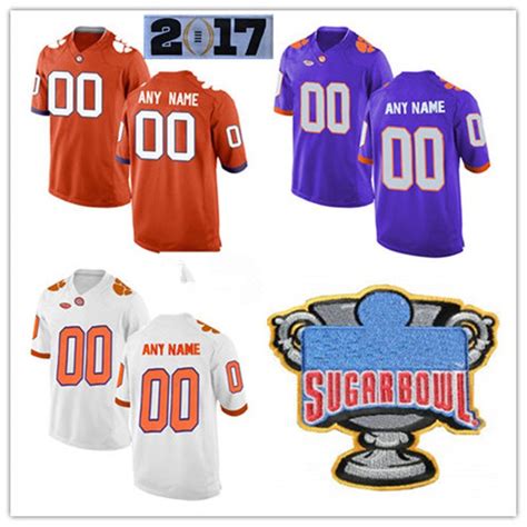 2019 Mens Custom Clemson Tigers College Football Jerseys Stitched NCAA ...