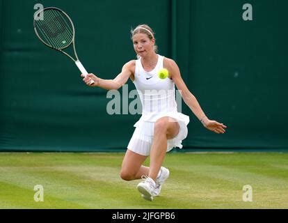 Hannah Klugman in action during a junior girls' singles match at the 2023 US Open, Tuesday, Sep ...