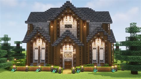 Dark Oak Wood House In Minecraft | Casas minecraft, Casas, Madeira escura